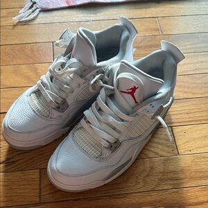 Nike AIR JORDAN White and grey Sneakers with Red Logo